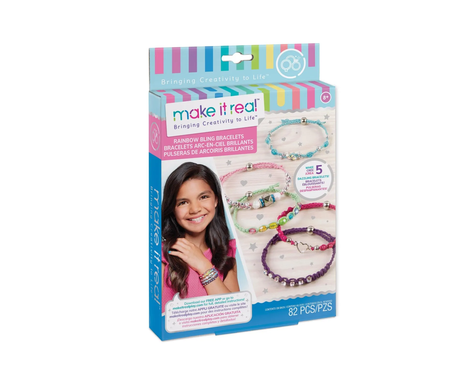 Flat River Group Make It Real Rainbow Bling DIY Bracelet Kit - Colorful Jewelry Crafting Set* Crafts & Activities