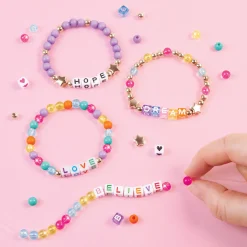 Flat River Group Make It Real Say Yes! Alphabet Bead Bracelet Kit - 1008pc DIY Jewelry Crafting Set* Social & Emotional Skills|Crafts & Activities