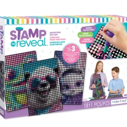 Flat River Group Make It Real Stamp to Reveal Dot Art Kit - DJ Bunny, Frog Princess, Chillin Panda* Crafts & Activities