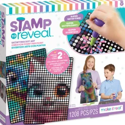 Flat River Group Make It Real Stamp To Reveal Art Kit - Cool Cat & Smily Dino* Crafts & Activities