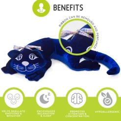 Educators Resource Manimo Cozy Weighted Cat Plush, 27.5 inch - Soothing Gray* Stuffed Animals|Stuffed Animals & Plush Toys