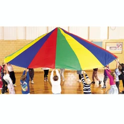 Educators Resource Martin Sports Multi-Colored Nylon Parachute, 20' Diameter with 16 Handles* Activities & Games