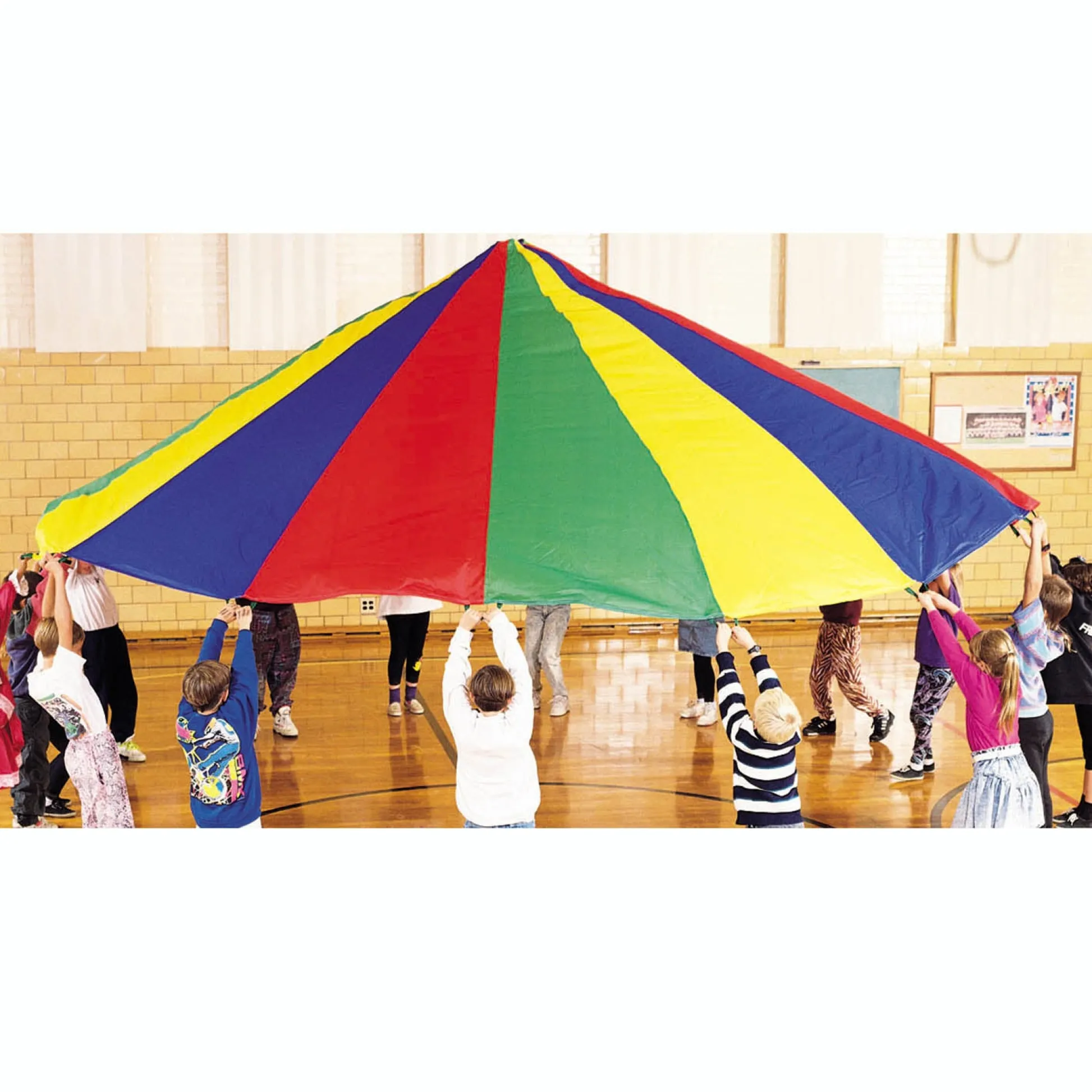 Educators Resource Martin Sports Multi-Colored Nylon Parachute, 20' Diameter with 16 Handles* Activities & Games