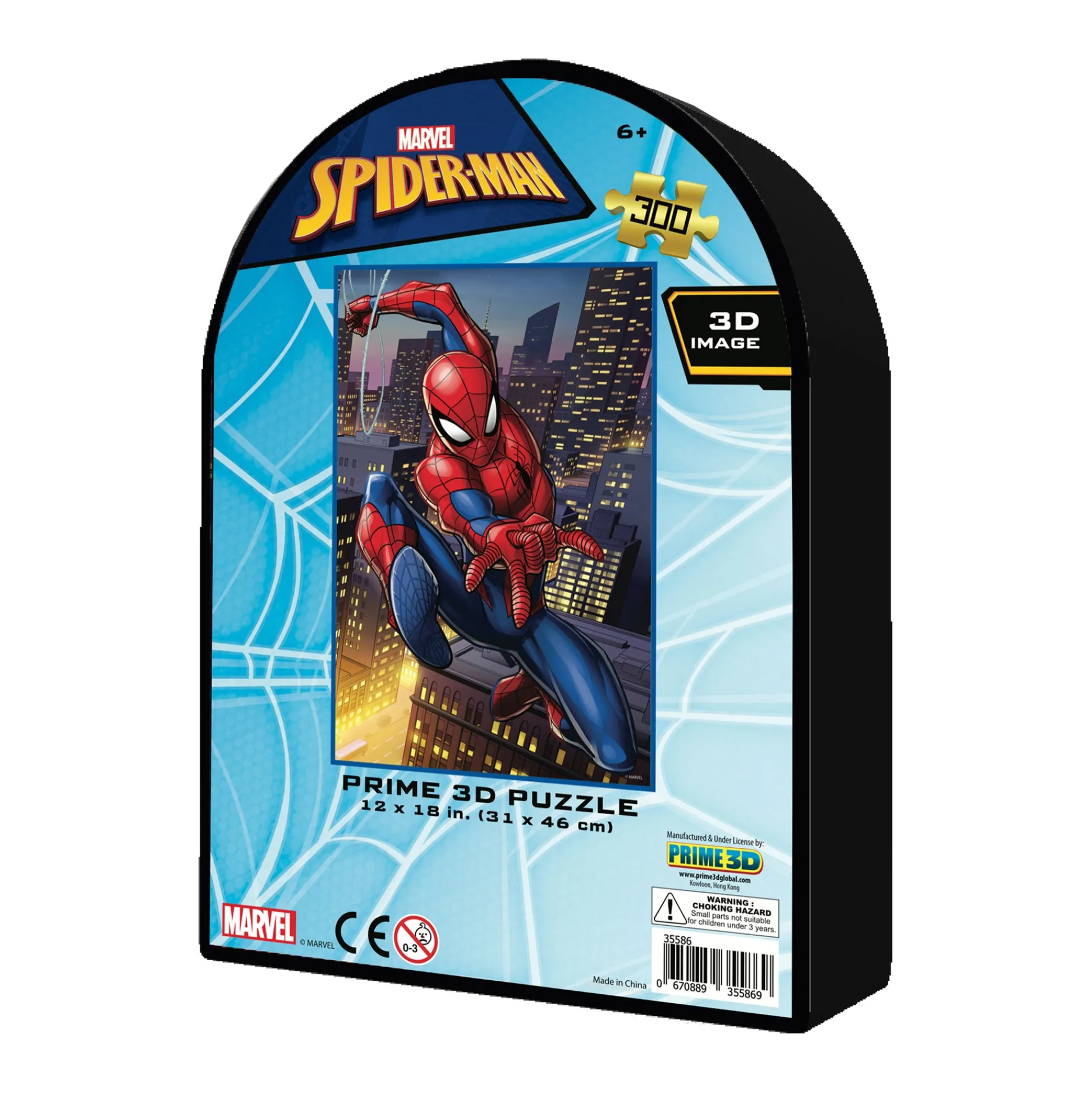 AreYouGame Marvel Spider-Man 3D Lenticular Jigsaw Puzzle - Collectible Tin, 300 pc* Puzzles|Marvel