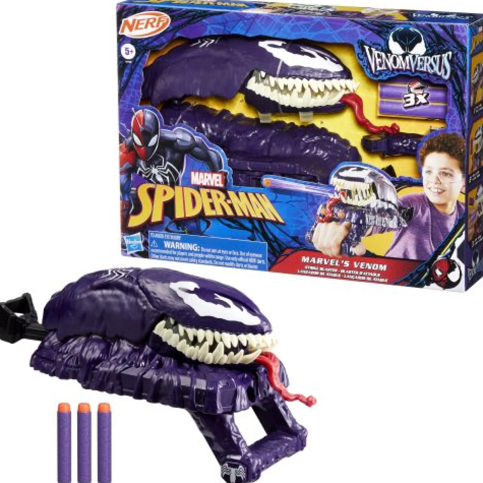 Calendar Holdings, LLC Marvel Spider-Man Venom Strike Blaster Powered by NERF* Nerf & Toy Blasters|Nerf & Toy Blasters