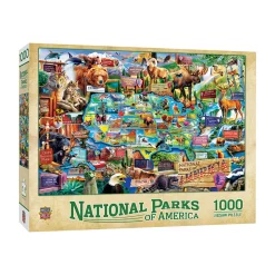 AreYouGame Masterpieces Puzzles National Parks of America Map Jigsaw Puzzle - 1000 pc* Puzzles
