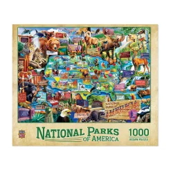 AreYouGame Masterpieces Puzzles National Parks of America Map Jigsaw Puzzle - 1000 pc* Puzzles