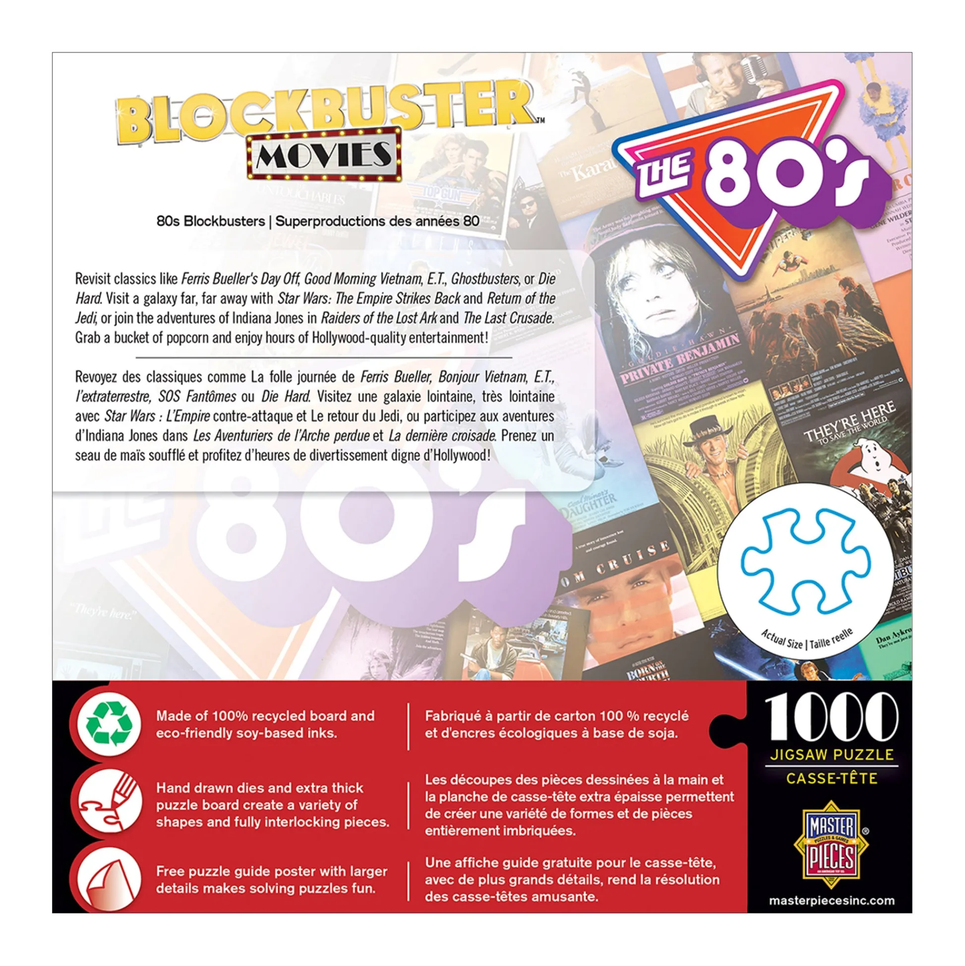 AreYouGame MasterPieces 80s Blockbusters Jigsaw Puzzle - 1000 pc* Puzzles