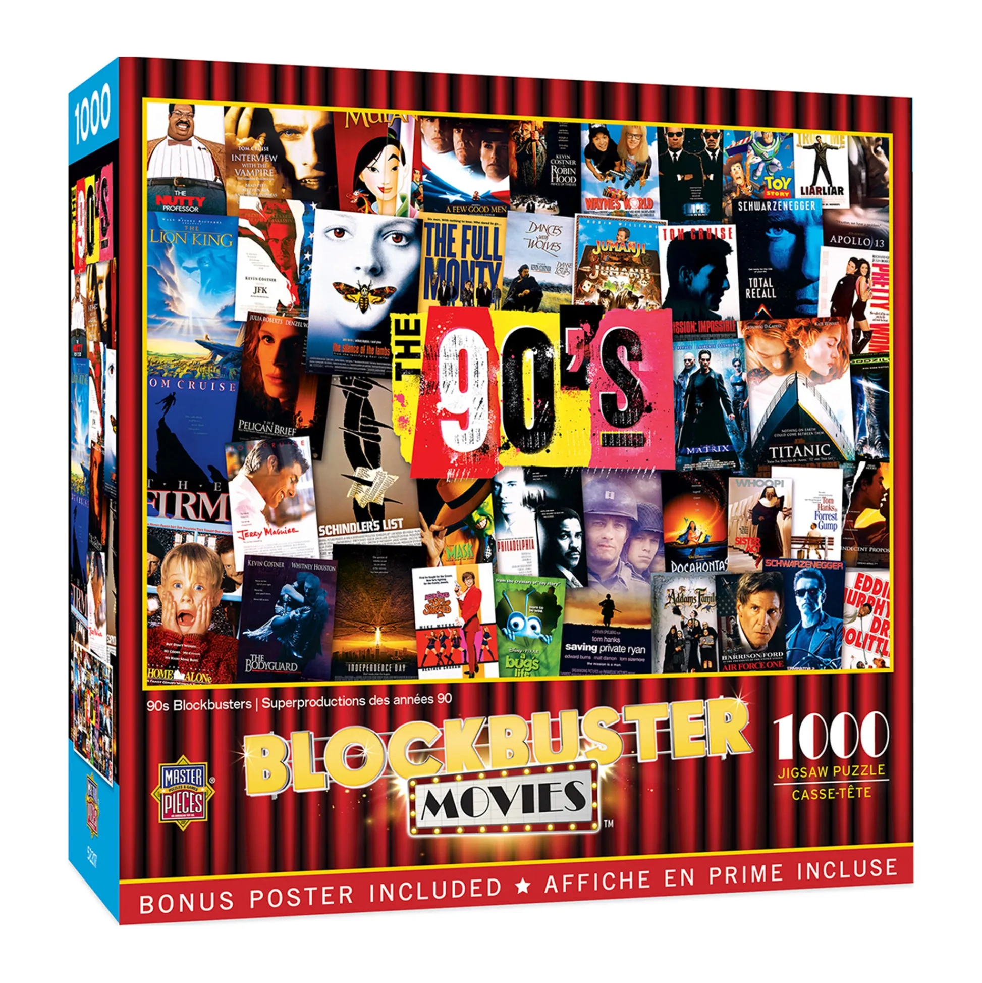 AreYouGame MasterPieces 90s Blockbusters Jigsaw Puzzle - 1000 pc* Puzzles