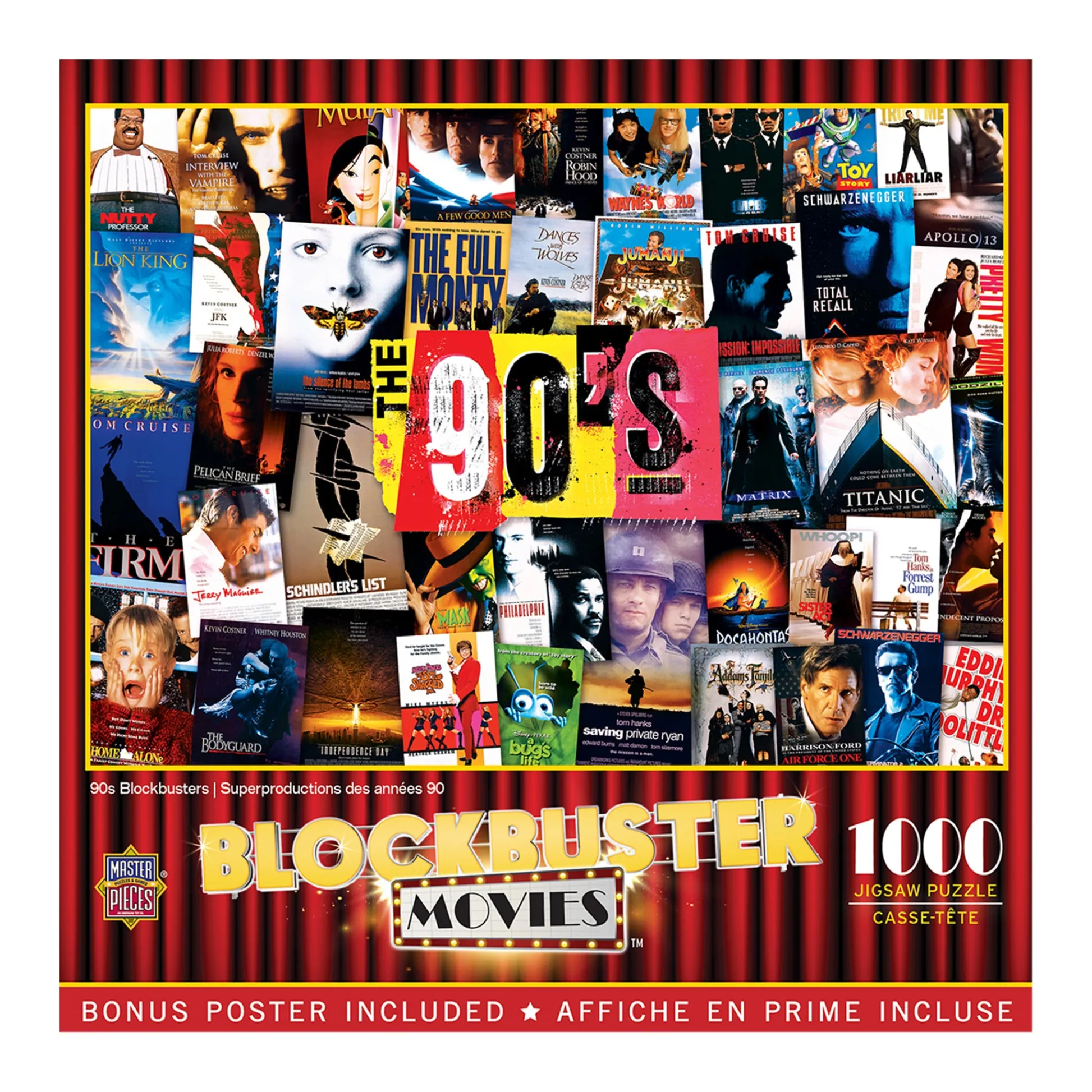 AreYouGame MasterPieces 90s Blockbusters Jigsaw Puzzle - 1000 pc* Puzzles