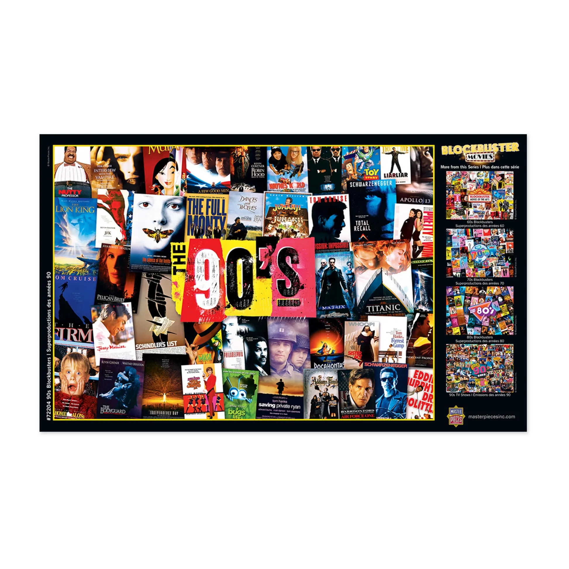 AreYouGame MasterPieces 90s Blockbusters Jigsaw Puzzle - 1000 pc* Puzzles