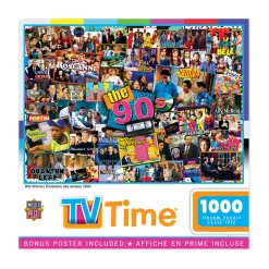 AreYouGame MasterPieces TV Time - 90s Shows Jigsaw Puzzle - 1000 pc* Puzzles