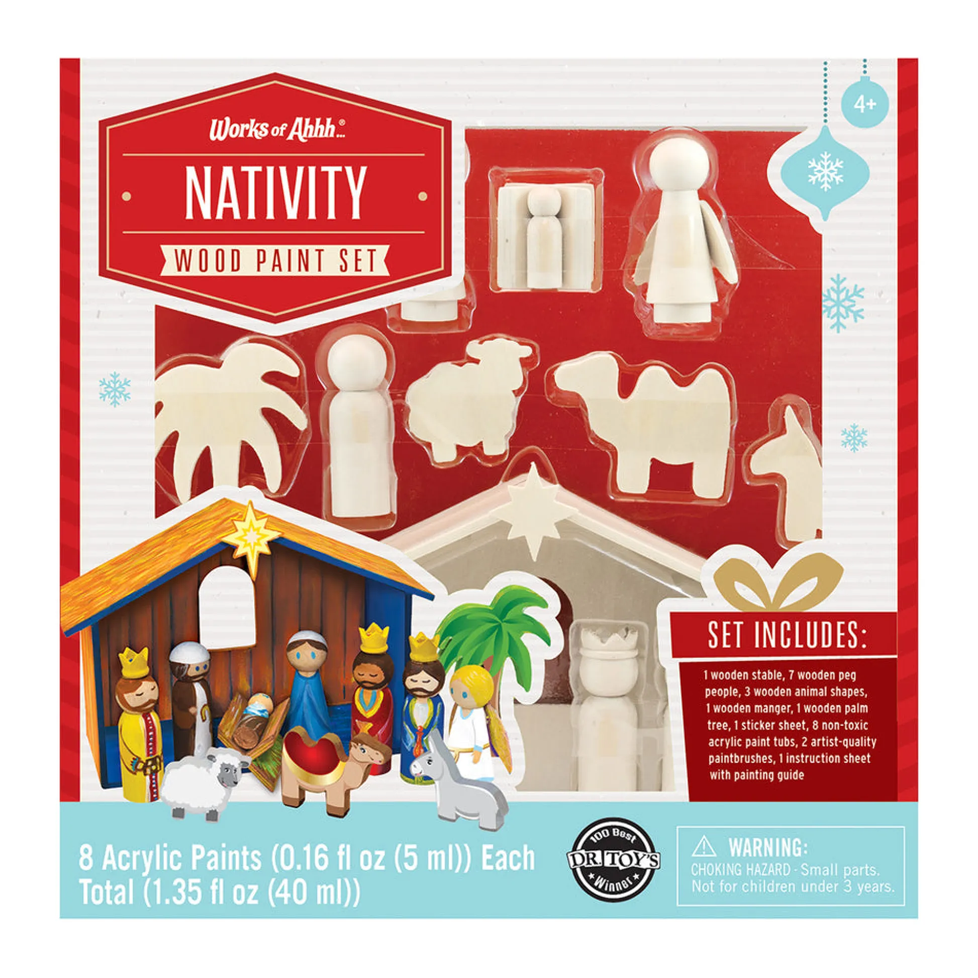 AreYouGame Masterpieces Works of Ahhh Nativity Wood Painting Kit* Drawing, Color & Painting