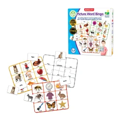 AreYouGame Match It! - Picture Word Bingo - Eco-Friendly Educational Game* Social & Emotional Skills|Preschool Education Toys & Activities