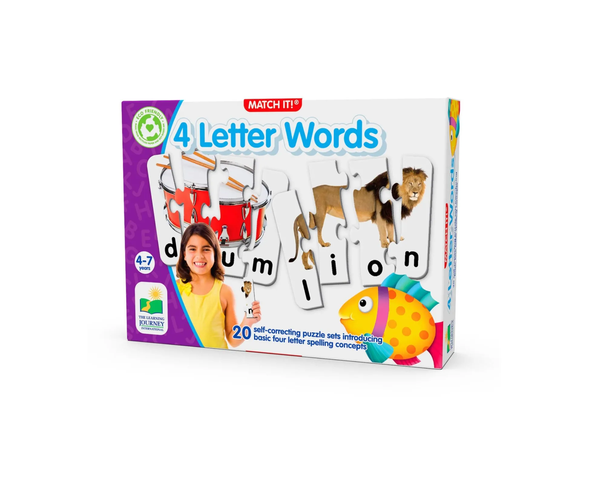 AreYouGame Match It! - Spell & Learn 4 Letter Words Puzzle Game* Puzzles