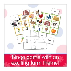 AreYouGame Match It! Farm Bingo Educational Board Game* Social & Emotional Skills|Role-Playing Games