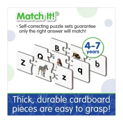 AreYouGame Match It! Learning Puzzle - Upper & Lower Case Alphabet Cards* Puzzles|Preschool Education Toys & Activities