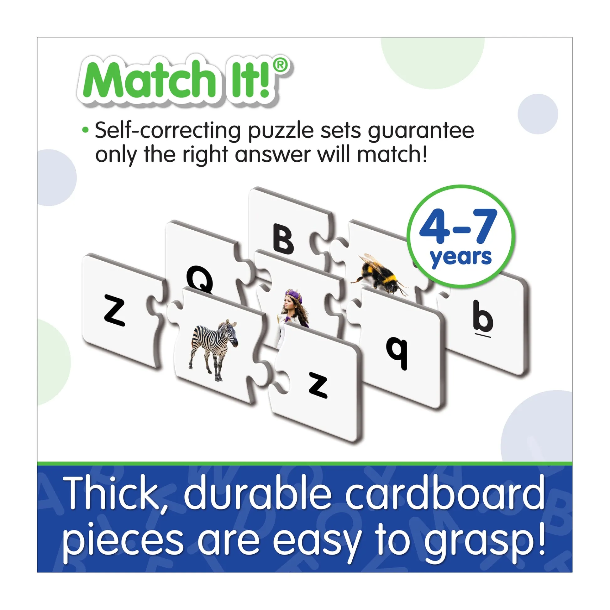 AreYouGame Match It! Learning Puzzle - Upper & Lower Case Alphabet Cards* Puzzles|Preschool Education Toys & Activities