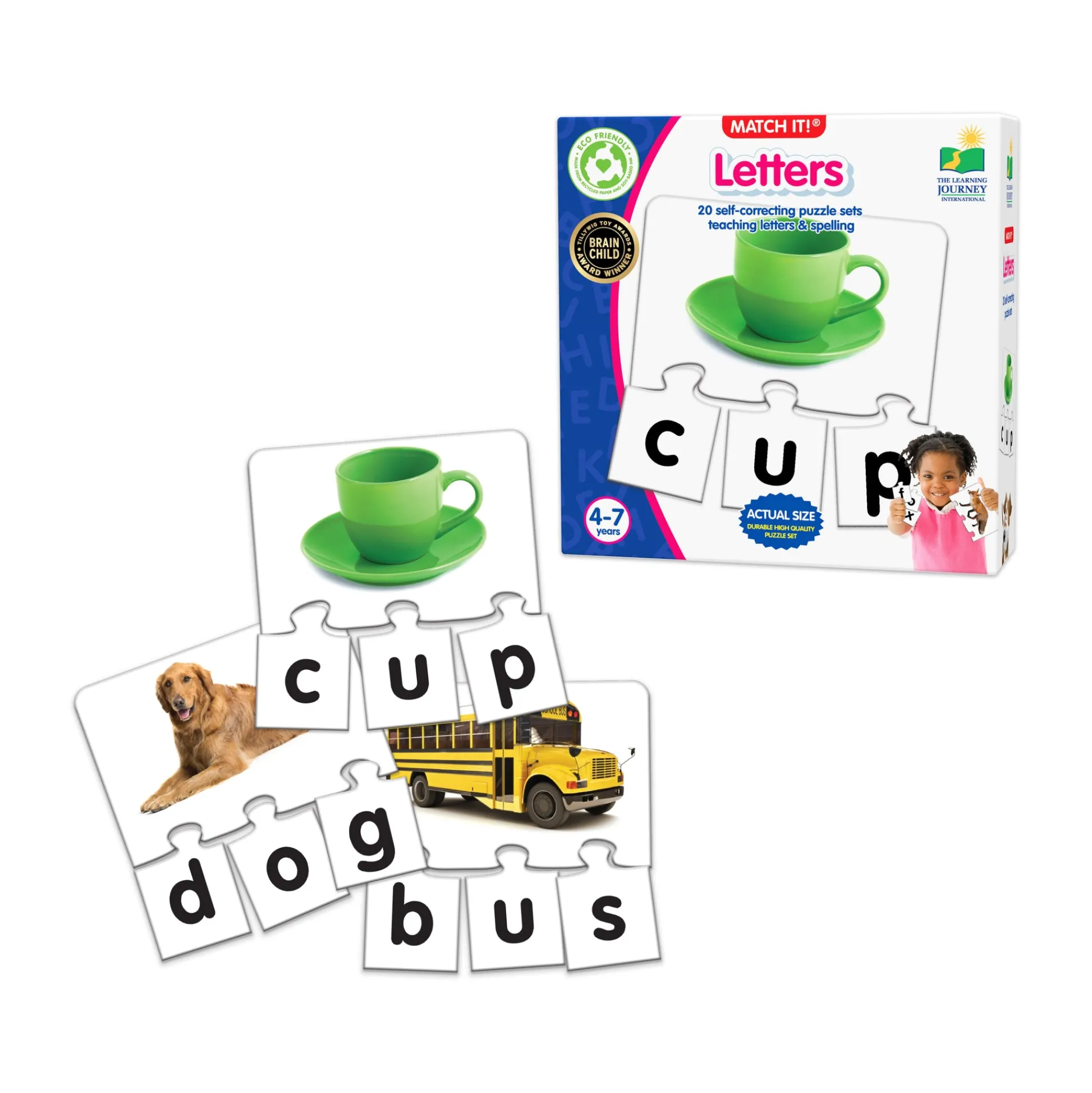 AreYouGame Match It! Letters - Colorful Spelling Puzzle Game* Puzzles|Preschool Education Toys & Activities