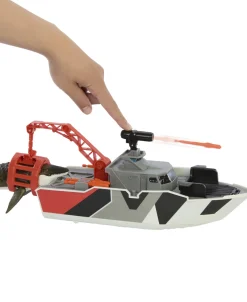 Macy's - Supplier Matchbox Jurassic World 1:64 Mosasaurus Rescue Boat Playset* Playsets & Vehicles