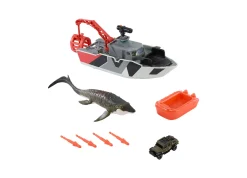 Macy's - Supplier Matchbox Jurassic World 1:64 Mosasaurus Rescue Boat Playset* Playsets & Vehicles