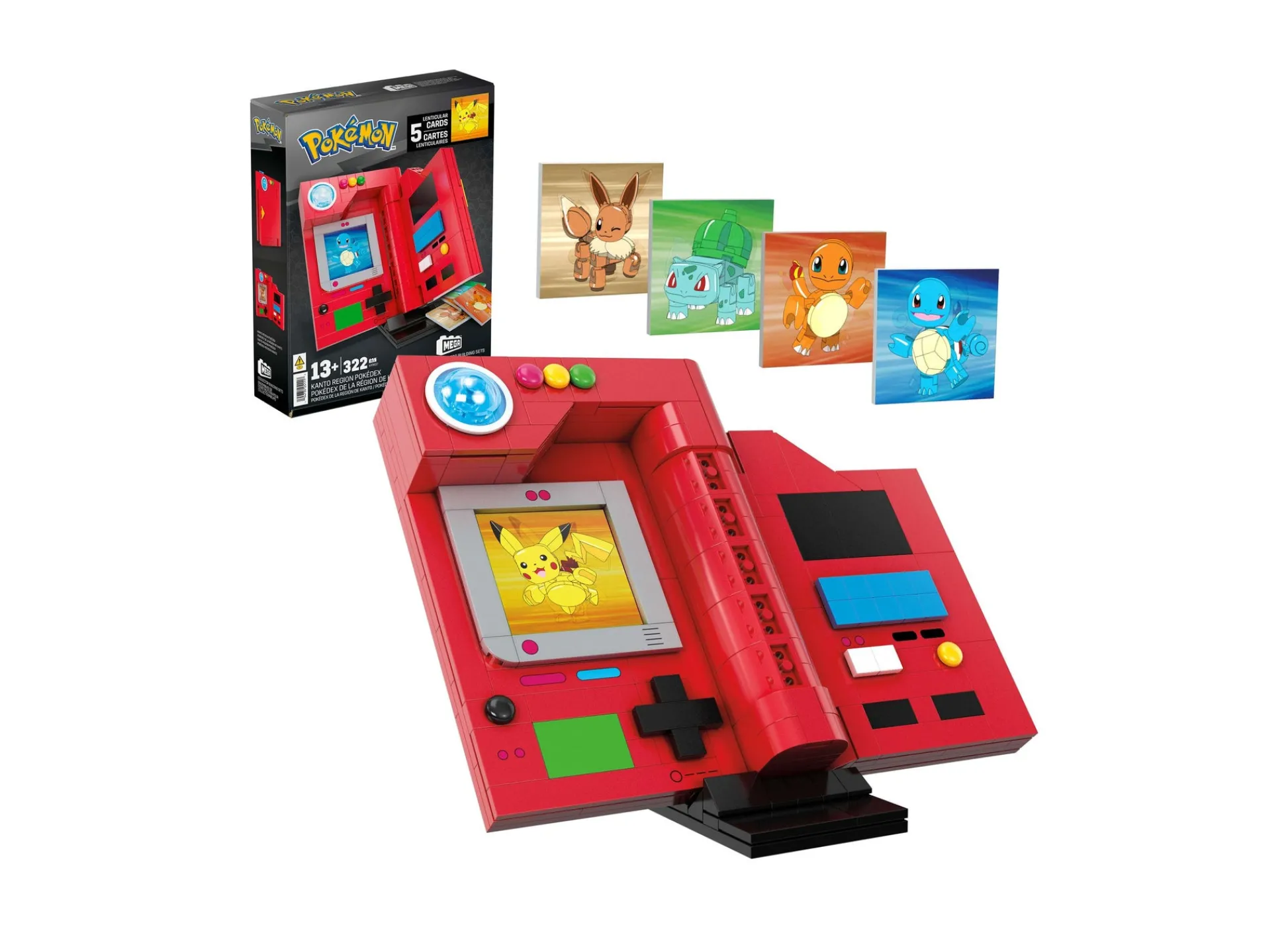 Macy's - Supplier Mega Construx Pokémon 322-Piece Kanto Region Pokédex Building Kit - Model HYM37* Mega Construx|Pokemon
