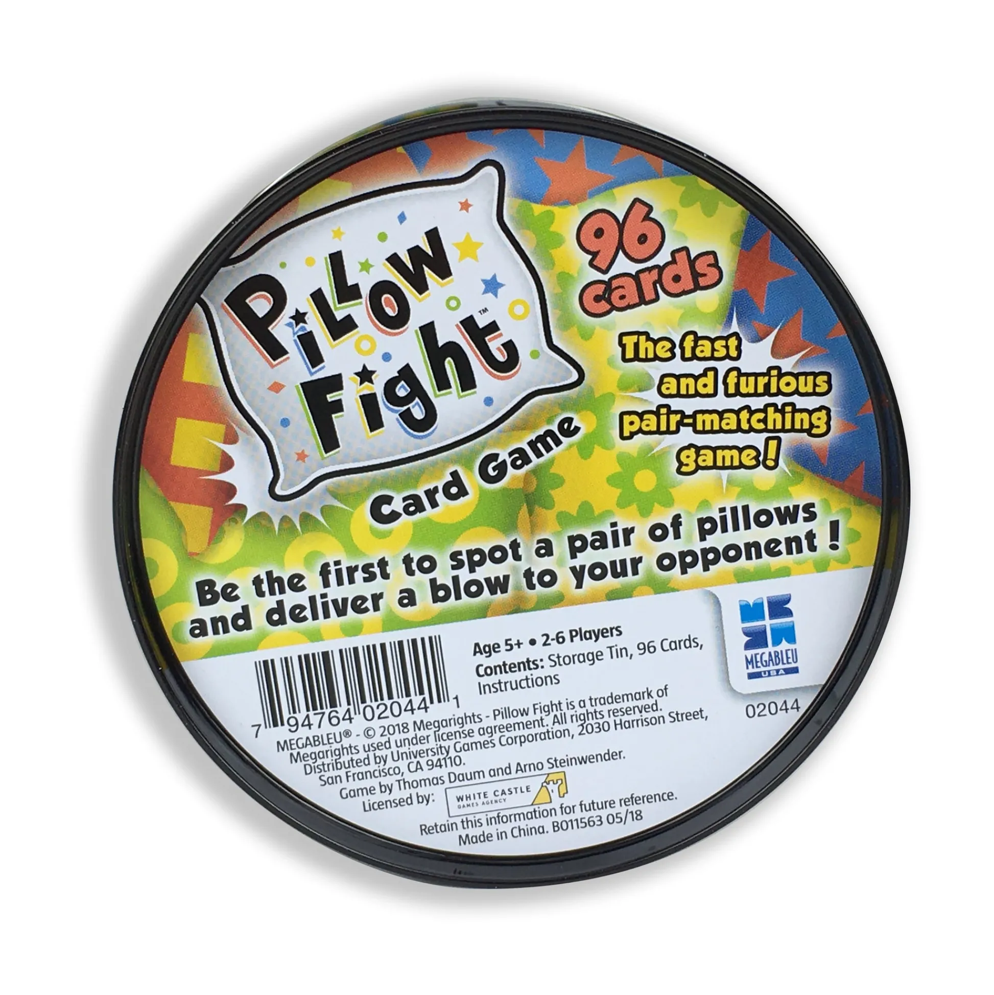 AreYouGame Megableu USA Pillow Fight Card Game - Portable Tin Edition* Card Games