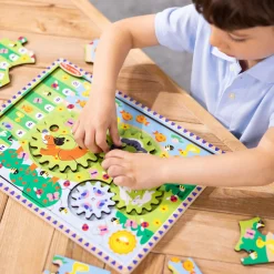 Educators Resource Melissa & Doug Animal Chase I-Spy Wooden Gear Puzzle - 24 pc* Puzzles