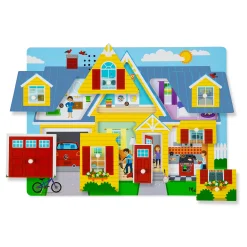 Educators Resource Melissa & Doug Around the House 8-Piece Wooden Sound Peg Puzzle* Puzzles