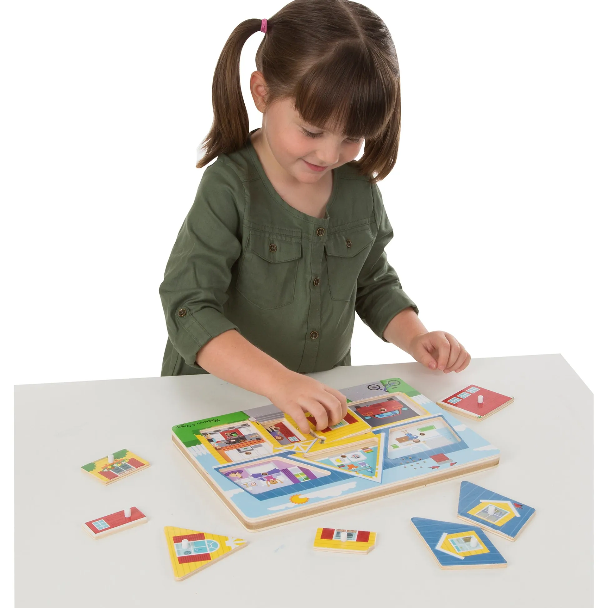 Educators Resource Melissa & Doug Around the House 8-Piece Wooden Sound Peg Puzzle* Puzzles