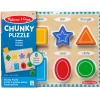 Educators Resource Melissa & Doug Bright Shapes 8-Piece Wooden Chunky Puzzle* Puzzles