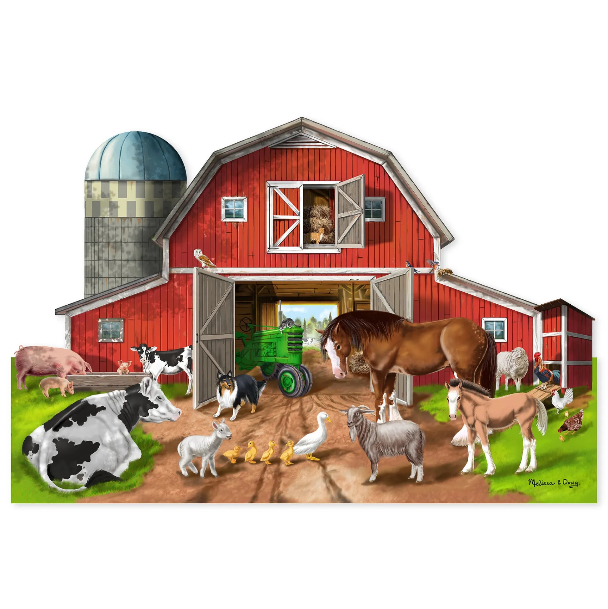 Educators Resource Melissa & Doug Busy Barn Yard Floor Puzzle - 32 pc* Puzzles