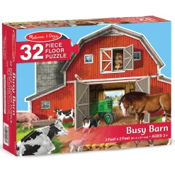 Educators Resource Melissa & Doug Busy Barn Yard Floor Puzzle - 32 pc* Puzzles
