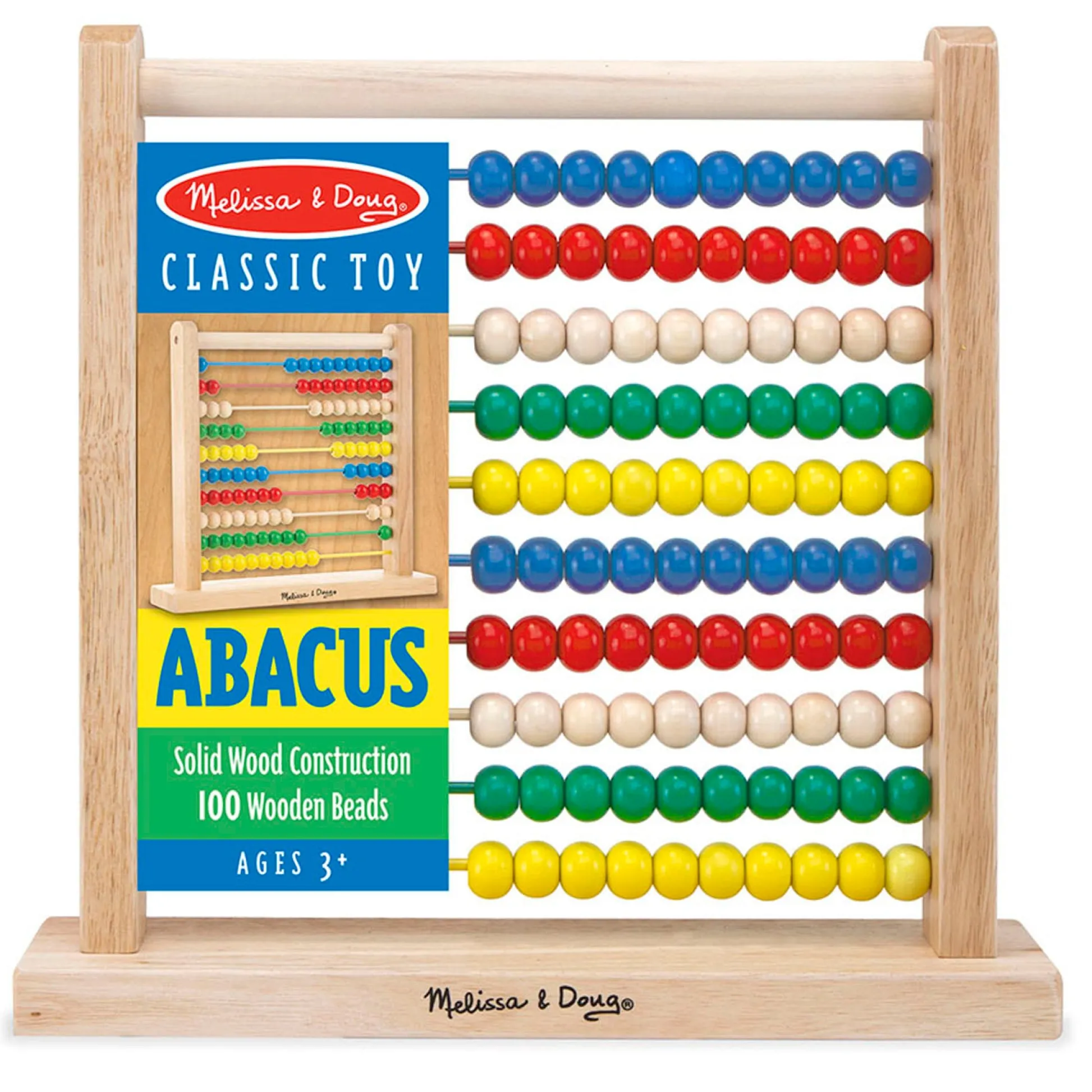 Educators Resource Melissa & Doug Classic Wooden Abacus - Counting & Color Learning Toy* Preschool Education Toys & Activities