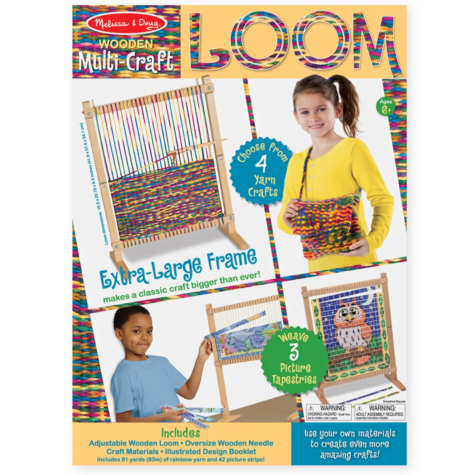 Educators Resource Melissa & Doug Colorful Multi-Craft Weaving Loom Kit* Crafts & Activities