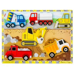 Educators Resource Melissa & Doug Construction Vehicles 6-Piece Wooden Chunky Puzzle* Preschool Vehicles|Puzzles