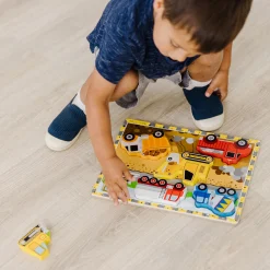 Educators Resource Melissa & Doug Construction Vehicles 6-Piece Wooden Chunky Puzzle* Preschool Vehicles|Puzzles