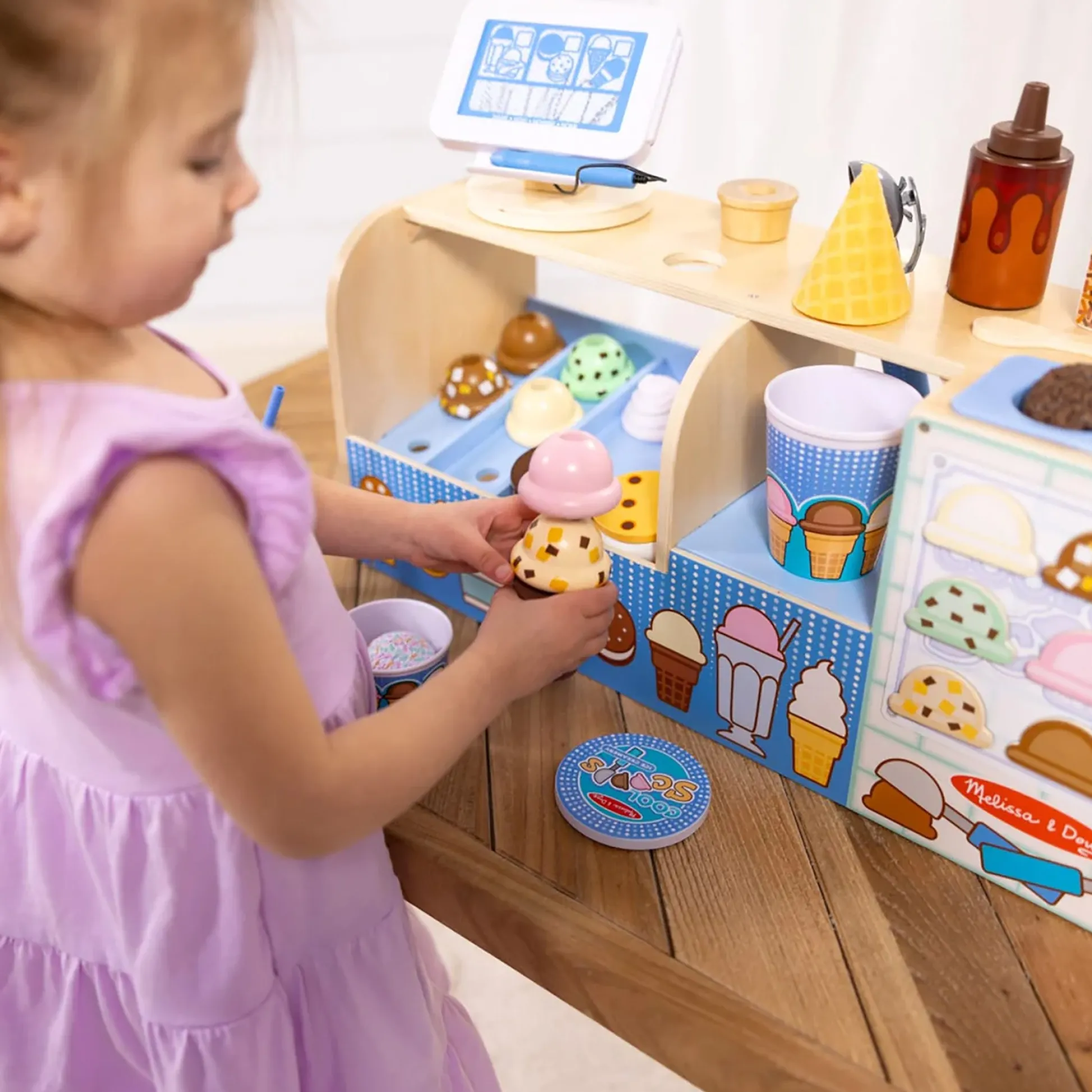 Educators Resource Melissa & Doug Cool Scoops Ice Creamery Playset* Kitchens & Play Food|Dress Up