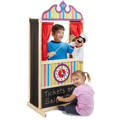 Educators Resource Melissa & Doug Deluxe Wooden Puppet Theater - Imaginative Play Stage* Puppets & Puppet Theaters|Dress Up