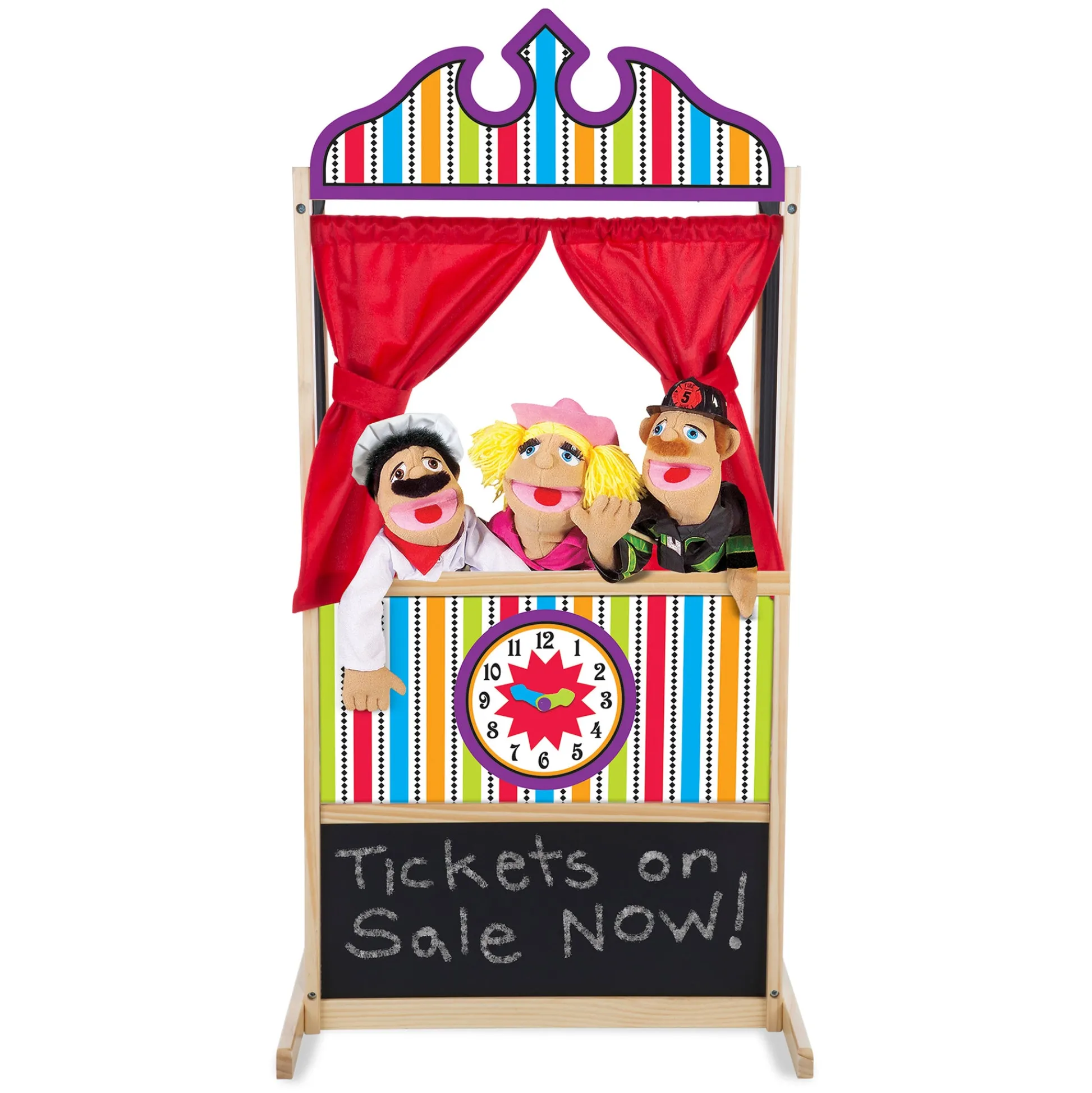 Educators Resource Melissa & Doug Deluxe Wooden Puppet Theater - Imaginative Play Stage* Puppets & Puppet Theaters|Dress Up