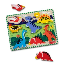 Educators Resource Melissa & Doug Dinosaur Theme 7-Piece Wooden Chunky Puzzle* Puzzles