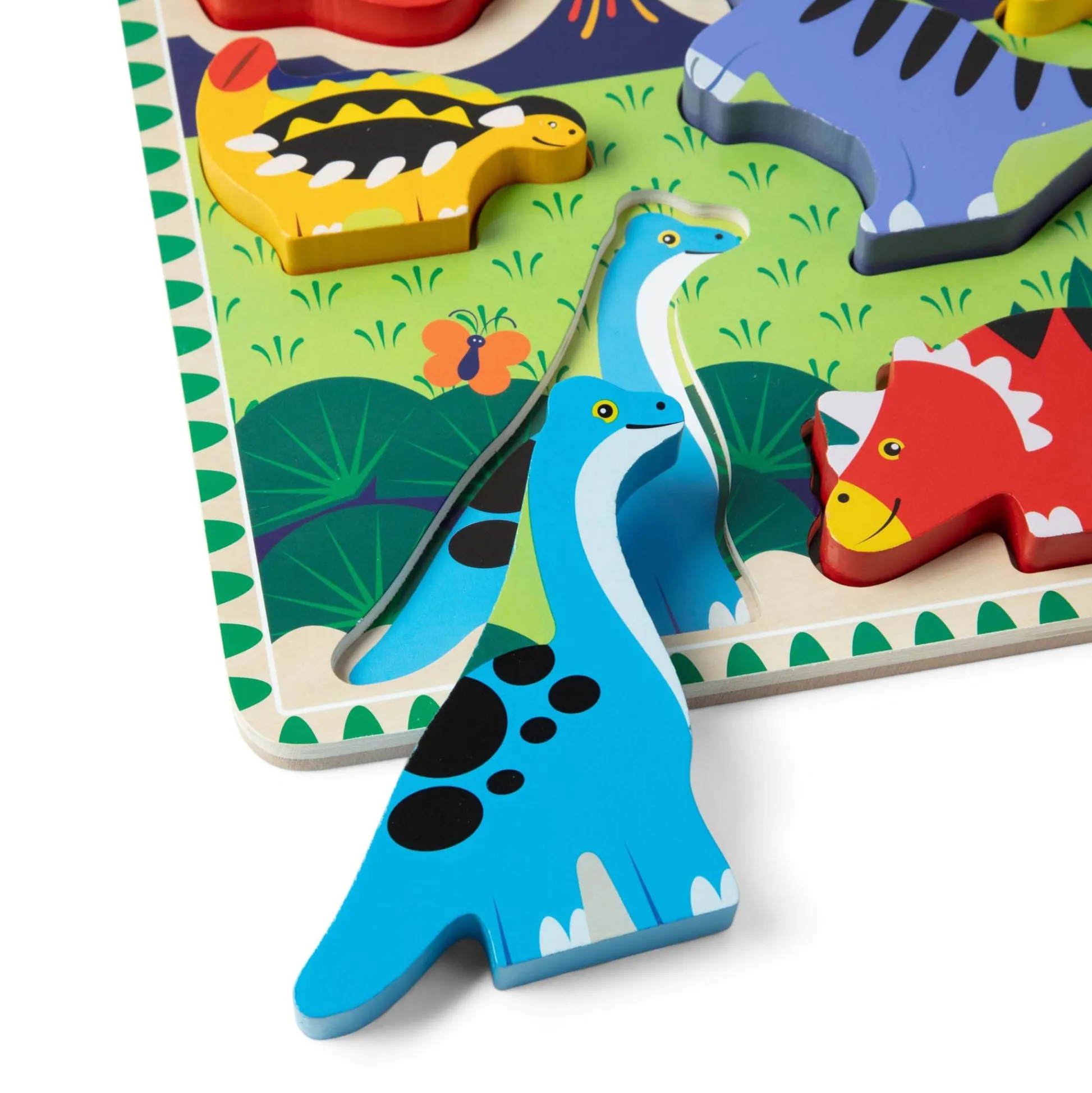 Educators Resource Melissa & Doug Dinosaur Theme 7-Piece Wooden Chunky Puzzle* Puzzles