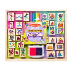Educators Resource Melissa & Doug Fairy Tale Deluxe Wooden Stamp & Coloring Set* Crafts & Activities
