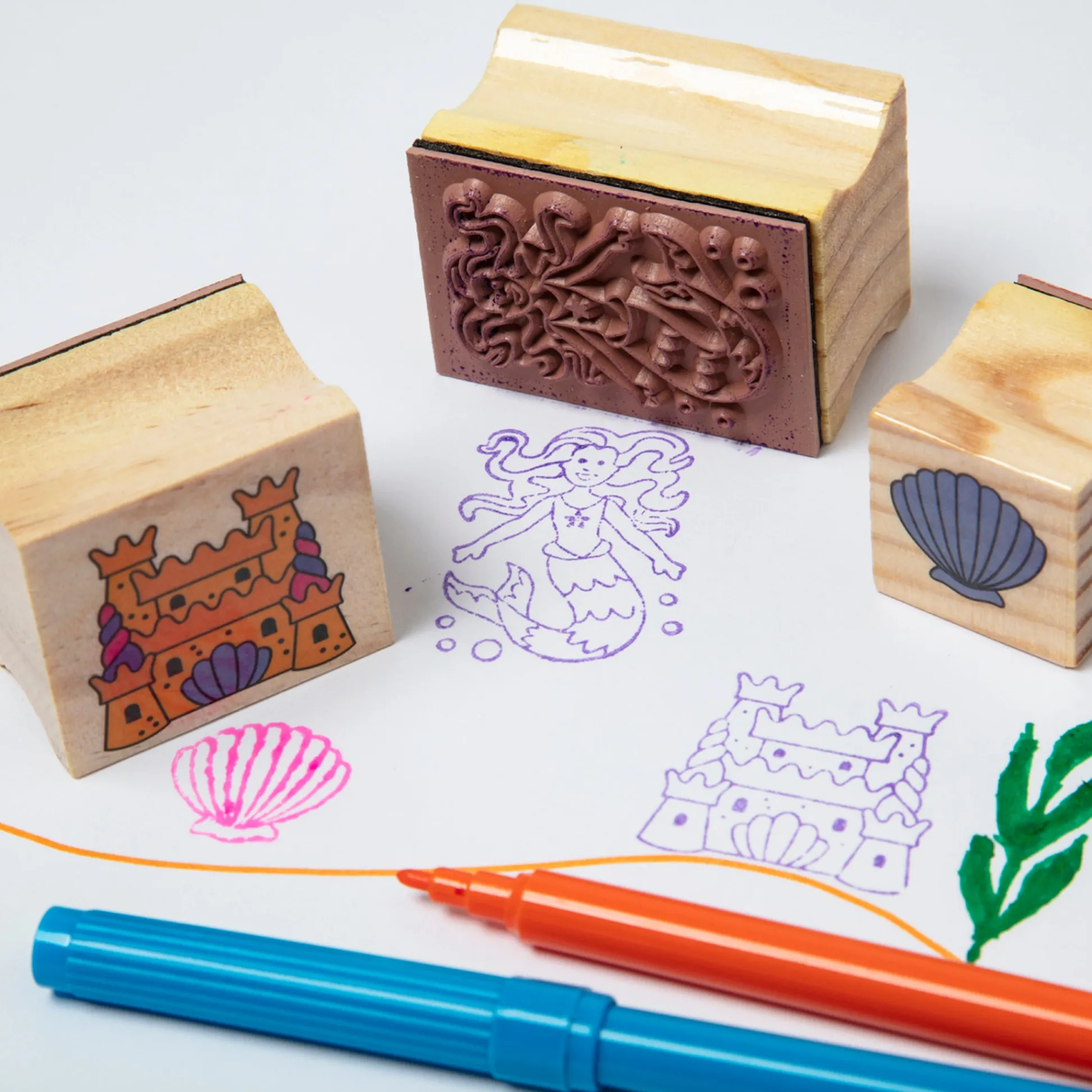 Educators Resource Melissa & Doug Fairy Tale Deluxe Wooden Stamp & Coloring Set* Crafts & Activities