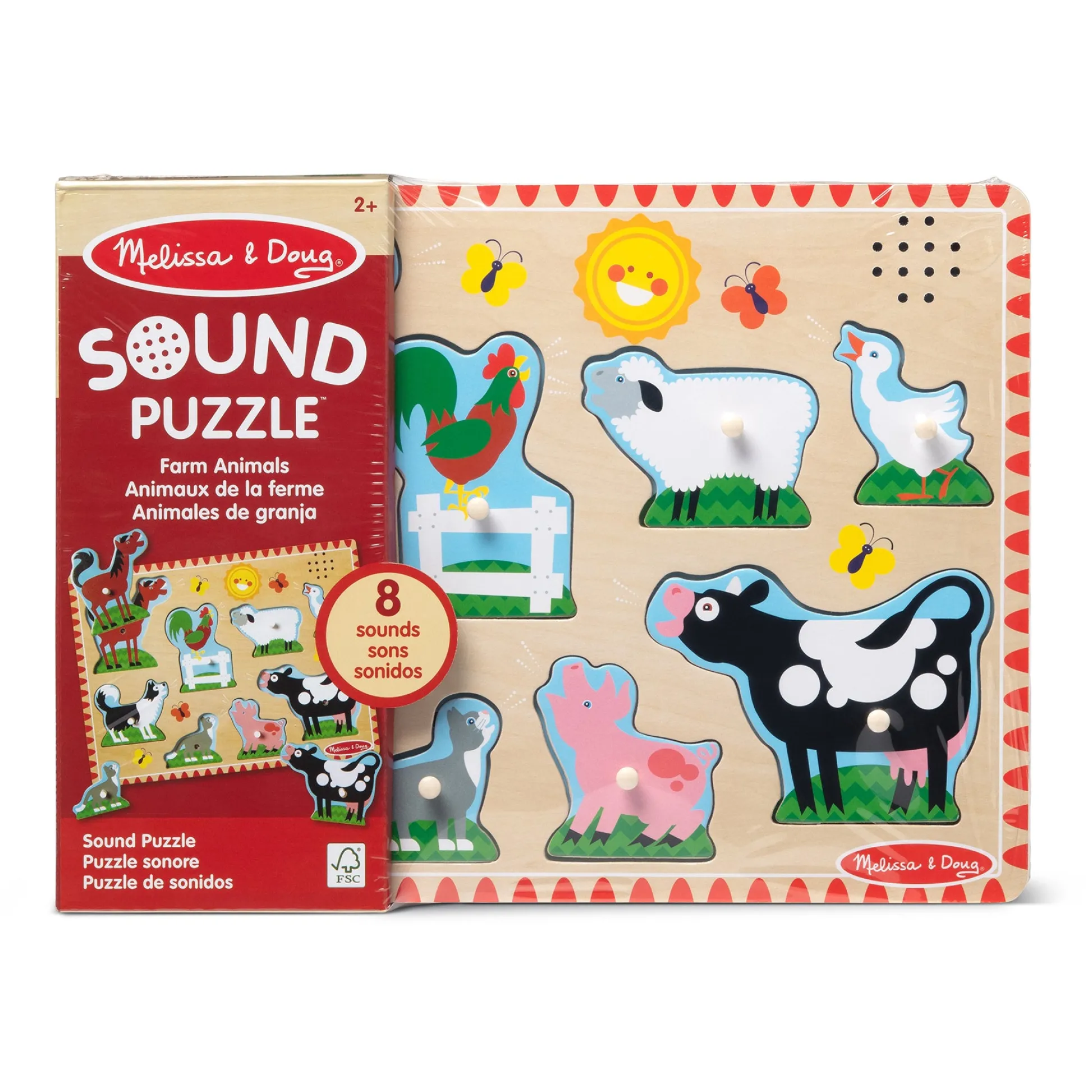 Educators Resource Melissa & Doug Farm Animals Sound Puzzle - 8-Piece Interactive Learning Toy* Puzzles