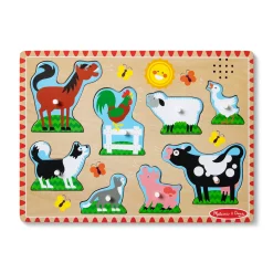 Educators Resource Melissa & Doug Farm Animals Sound Puzzle - 8-Piece Interactive Learning Toy* Puzzles