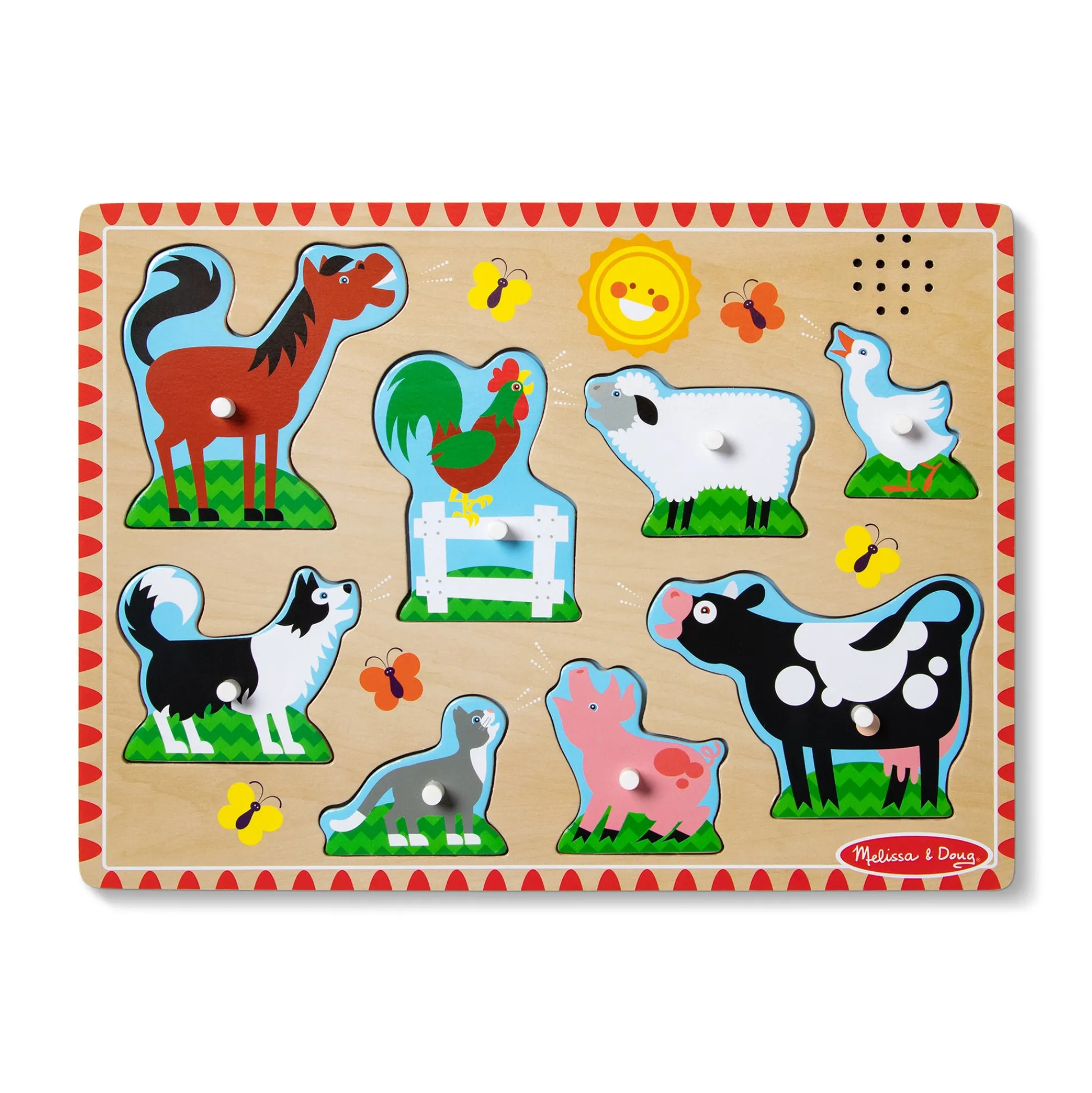 Educators Resource Melissa & Doug Farm Animals Sound Puzzle - 8-Piece Interactive Learning Toy* Puzzles