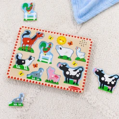 Educators Resource Melissa & Doug Farm Animals Sound Puzzle - 8-Piece Interactive Learning Toy* Puzzles