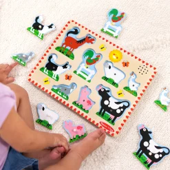 Educators Resource Melissa & Doug Farm Animals Sound Puzzle - 8-Piece Interactive Learning Toy* Puzzles