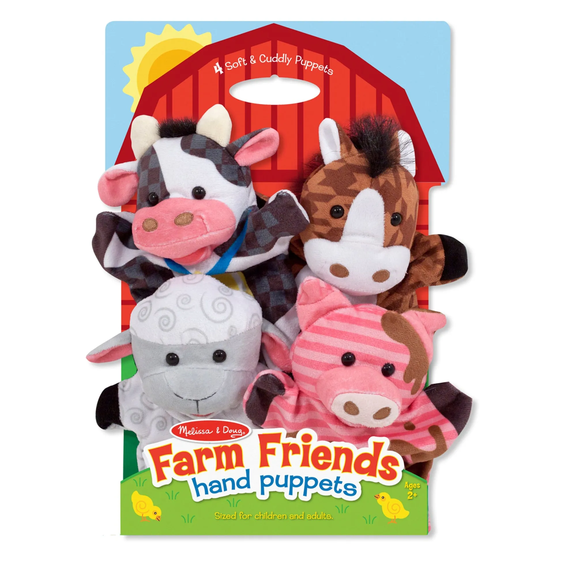 Educators Resource Melissa & Doug Farm Friends Soft Hand Puppets - Set of 4* Puppets & Puppet Theaters|Dress Up